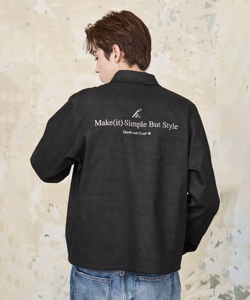 「HARSH AND CRUEL」 ジップアップブルゾン L ブラック メンズ_画像7