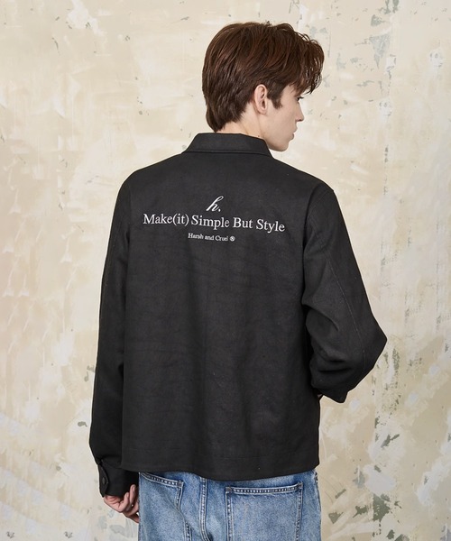 「HARSH AND CRUEL」 ジップアップブルゾン L ブラック メンズ_画像8