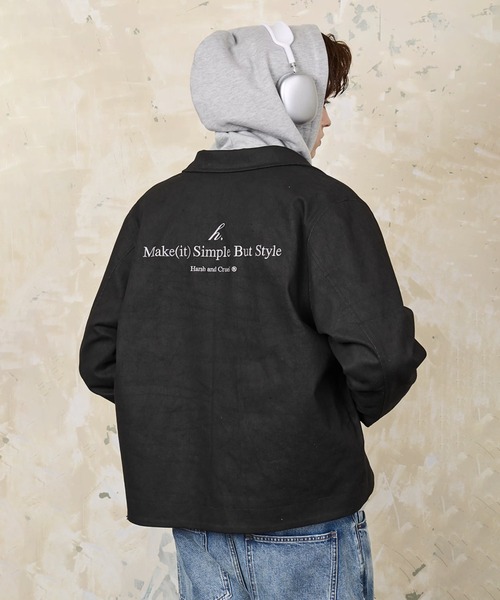 「HARSH AND CRUEL」 ジップアップブルゾン L ブラック メンズ_画像9