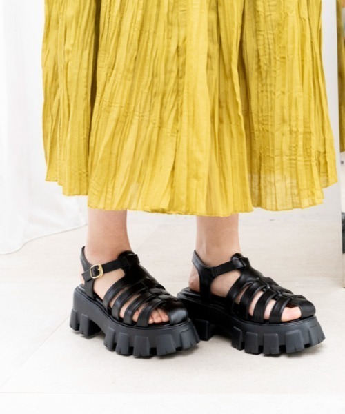 「Launa lea」 フラットサンダル LL ブラック レディース_画像7