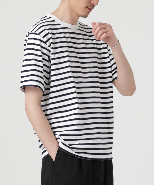 「NANO universe」 半袖Tシャツ M ホワイト メンズ