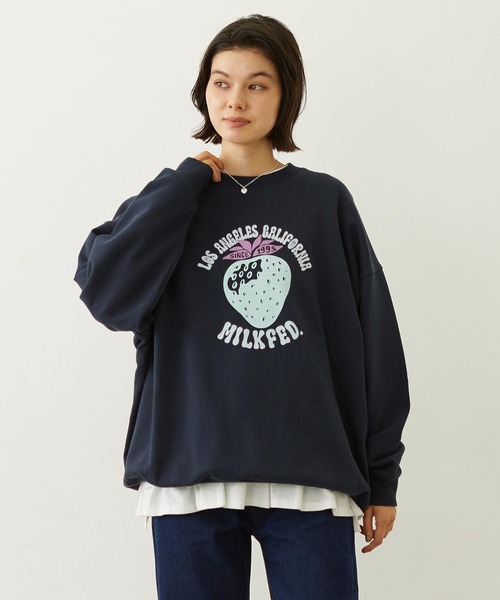 MILKFED スウェット ミルクフェド MILKFED.（ミルクフェド） トレーナー スウェット EMBROIDERED BAR