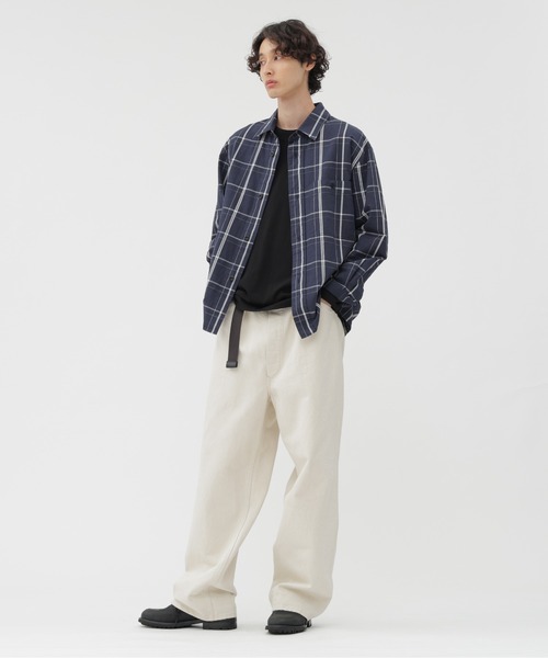 【MHL.】リネン×コットン生地ウエストコード付き短丈ブルゾン　ホワイト MHL.（エムエイチエル）の「WORKWEAR COTTON LINEN（ブルゾン）」 - WEAR