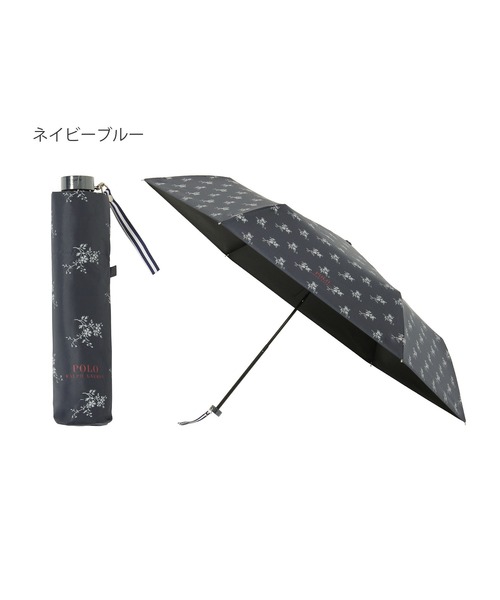 【新品】ポロラルフローレン 花柄 晴雨兼用 折り畳み傘 ネイビー 55cm ポロ ラルフ ローレン POLO RALPH LAUREN 【WEB限定】POLO RALPH