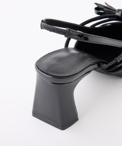 「one after another NICE CLAUP」 ヒールサンダル L ブラック レディース_画像6