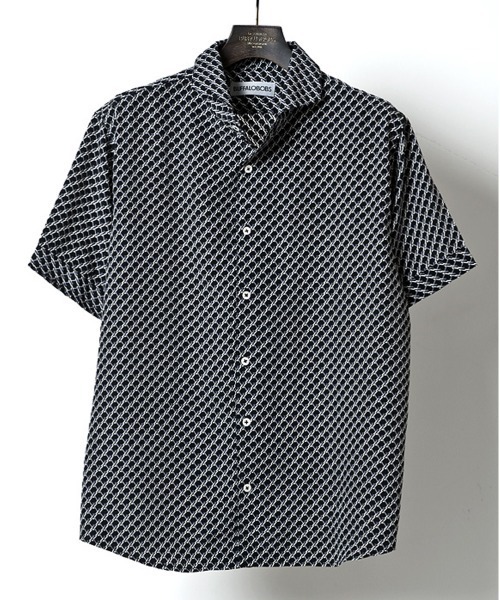 「BUFFALO BOBS」 半袖シャツ 2-3 ブラックミックス メンズ_画像2