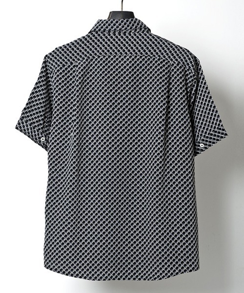 「BUFFALO BOBS」 半袖シャツ 2-3 ブラックミックス メンズ_画像3