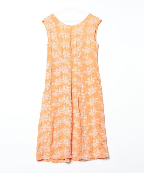「sara mallika」 刺繍ノースリーブワンピース - オレンジ レディース_画像2