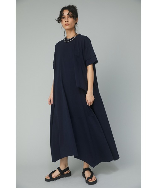 HeRIN.CYE 半袖ワンピース FREE ネイビー レディース : ZOZOTOWN Yahoo
