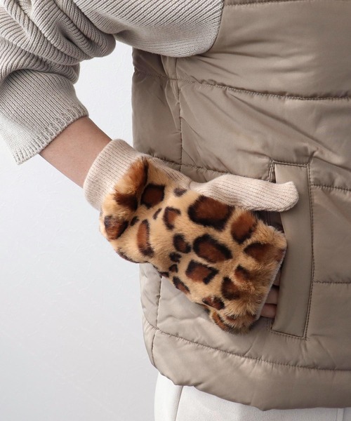 Gucci ヒョウ柄 手袋 GUCCI - GUCCI レザー&モノグラム手袋の通販 by ぴーちゃん's shop