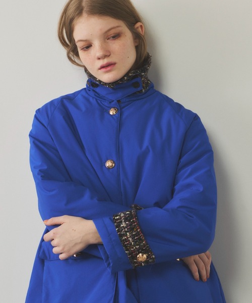 Unitage（ユニテージ） ブルゾン アウター ツイード襟中綿ハーフコート