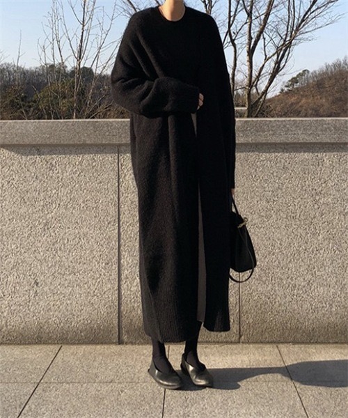 「Dream garden」 ニットカーディガン M ブラック レディース_画像4