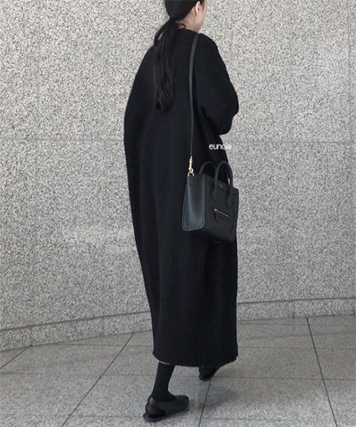 「Dream garden」 ニットカーディガン M ブラック レディース_画像6