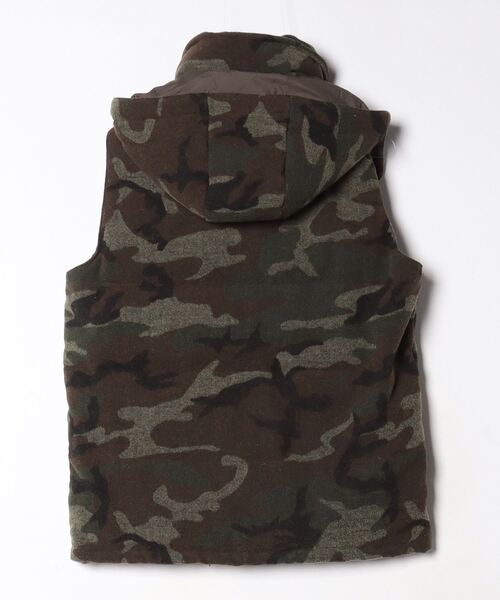 Danton（ダントン） カモフラージュダウンベスト 44 グリーン