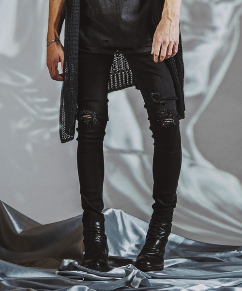 NO ID.（ノーアイディー） スキニーデニムパンツ 3 ブラック メンズ