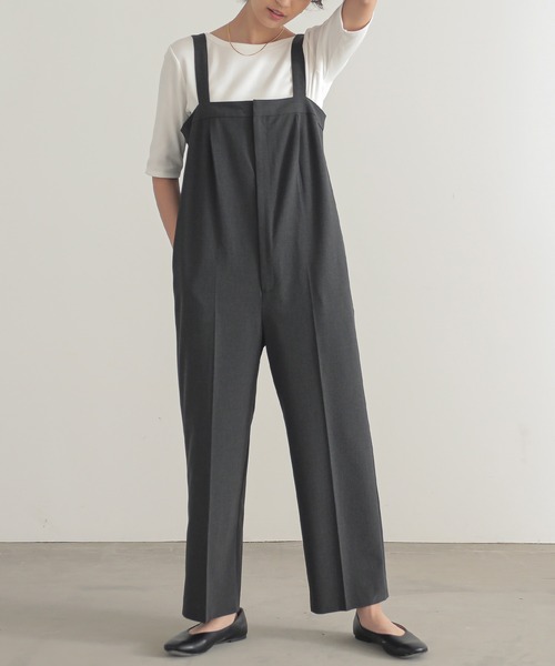 「for/c」 オーバーオール - チャコールグレー レディース_画像3