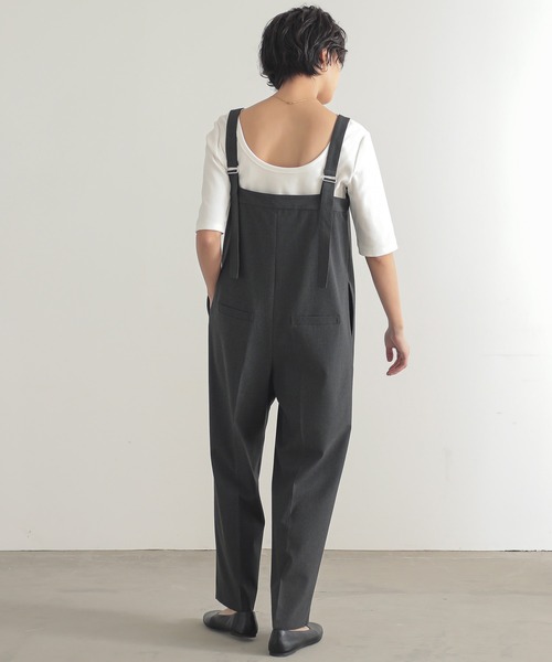 「for/c」 オーバーオール - チャコールグレー レディース_画像4