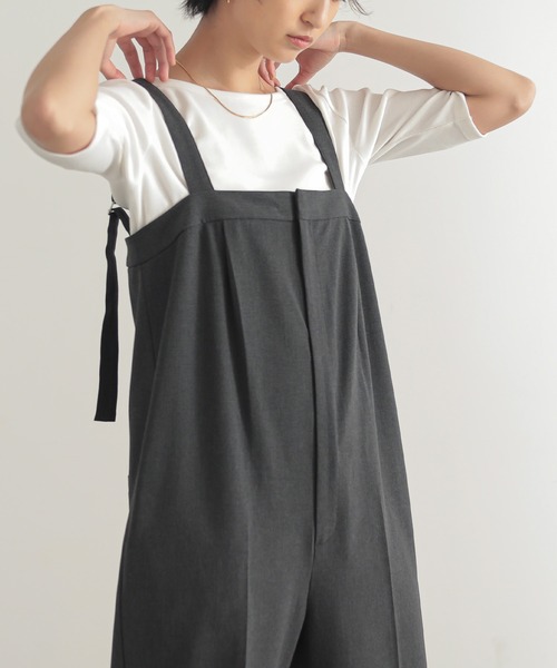 「for/c」 オーバーオール - チャコールグレー レディース_画像6