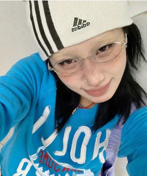 MASHIRO サングラス クリアレンズオーバルメガネ Y2K サングラス（MA 