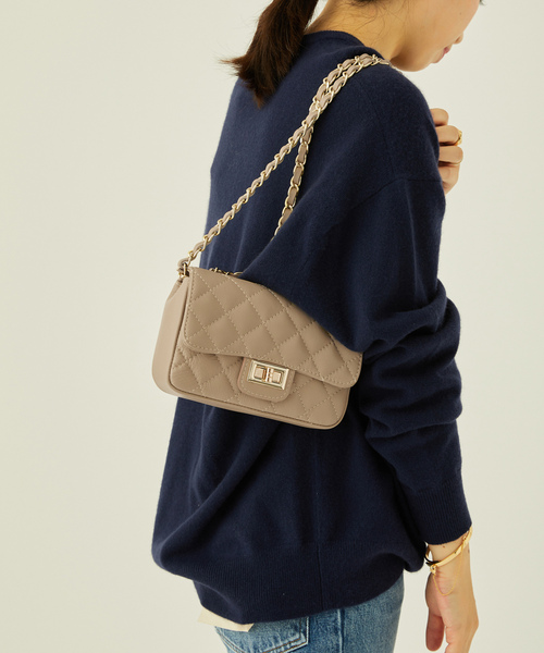 「AULENTTI」 ショルダーバッグ FREE ライトグレー レディース_画像7