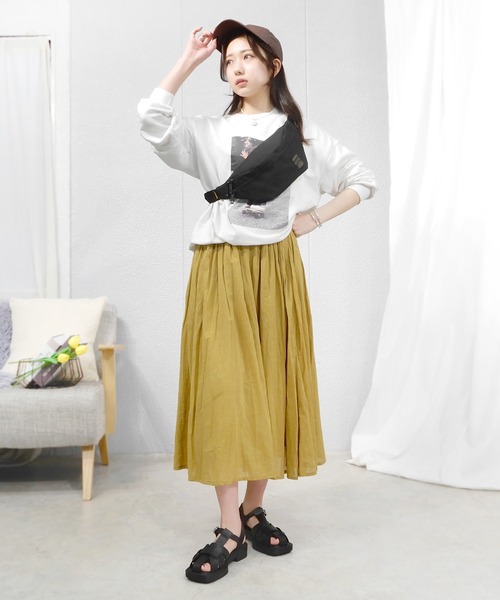 「minia」 フラットサンダル L アイボリー レディース_画像2