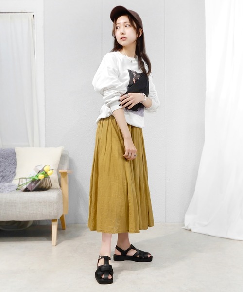 「minia」 フラットサンダル L アイボリー レディース_画像4