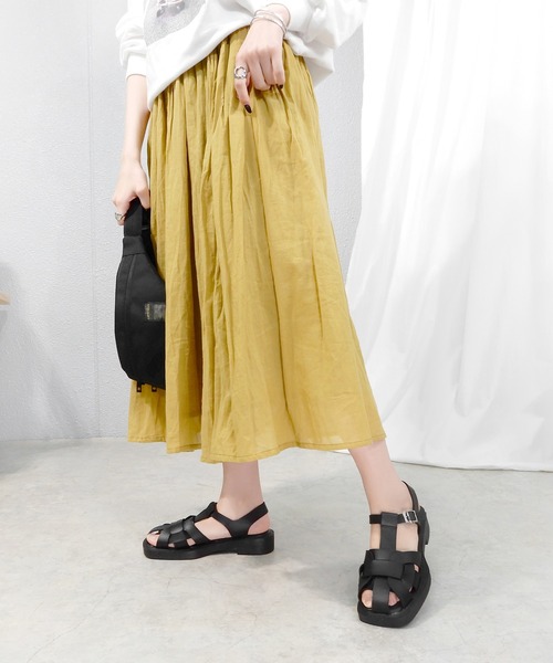 「minia」 フラットサンダル L アイボリー レディース_画像5