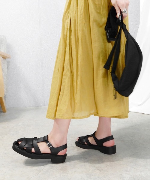 「minia」 フラットサンダル L アイボリー レディース_画像6