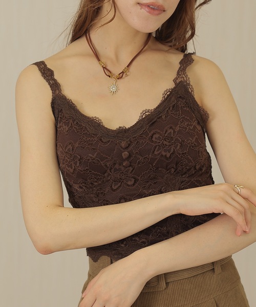Lace Ladies（レースレディース） カップ付き キャミソール くるみ 