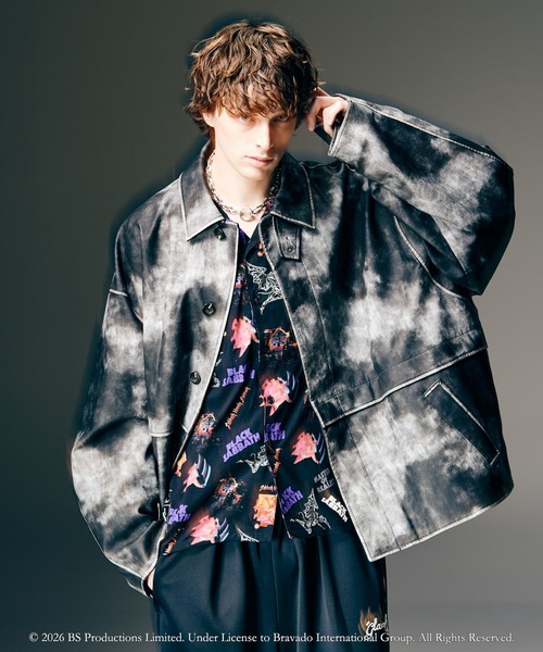 glamb（グラム） アロハシャツ シャツ 半袖 Black Sabbath Open Collar