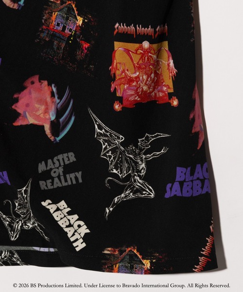 glamb（グラム） アロハシャツ シャツ 半袖 Black Sabbath Open Collar
