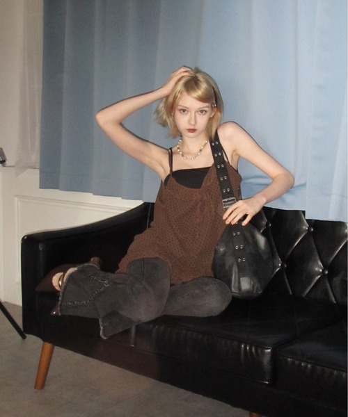 「IMARI」 キャミソールワンピース FREE ブラウン レディース_画像4