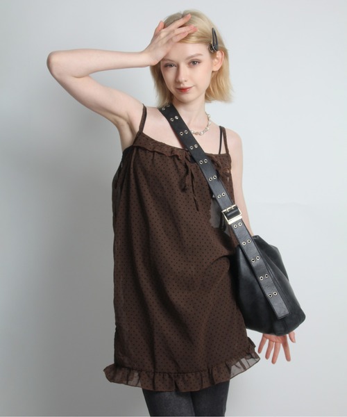 「IMARI」 キャミソールワンピース FREE ブラウン レディース_画像7