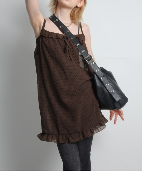 「IMARI」 キャミソールワンピース FREE ブラウン レディース_画像8