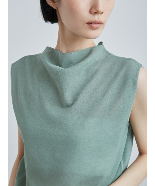 「MIESROHE」 ノースリーブニット FREE ブラック レディース_画像8