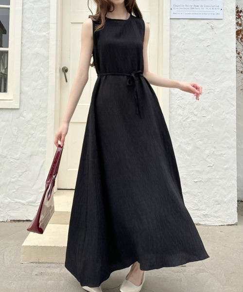 「Eclat one」 ノースリーブワンピース FREE ブラウン レディース_画像3