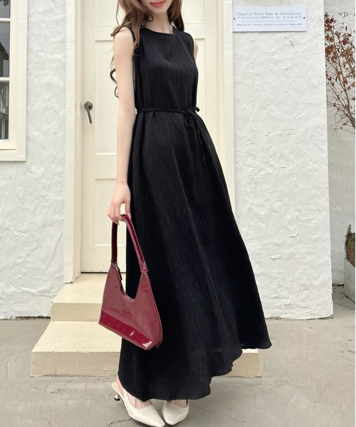 「Eclat one」 ノースリーブワンピース FREE ブラウン レディース_画像4