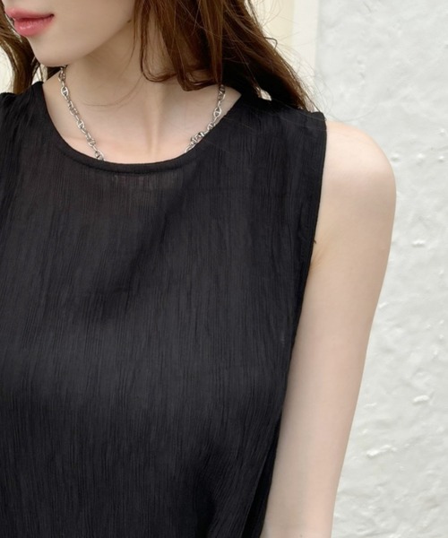 「Eclat one」 ノースリーブワンピース FREE ブラウン レディース_画像6