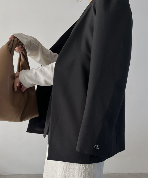 カプリシューレマージュ　ベージュジャケット CAPRICIEUX LE'MAGE（カプリシューレマージュ） テーラードジャケット