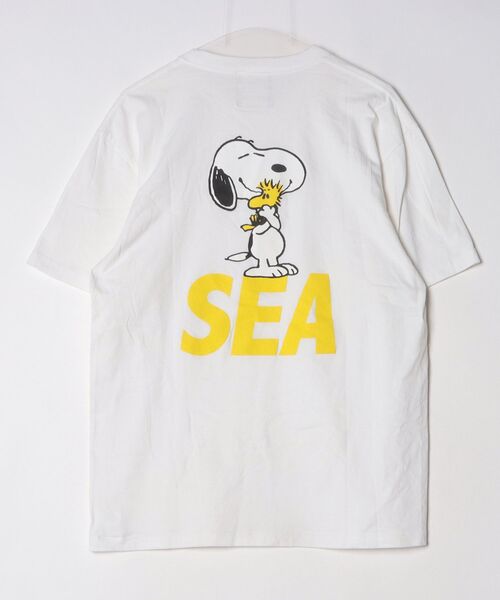 「WIND AND SEA」 半袖Tシャツ「Vintage PEANUTSコラボ」 L ホワイト メンズ_画像2