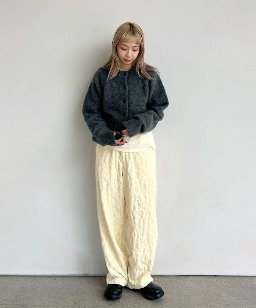 anuke（アンヌーク） カーディガン Melange Knit Cardigan レディース