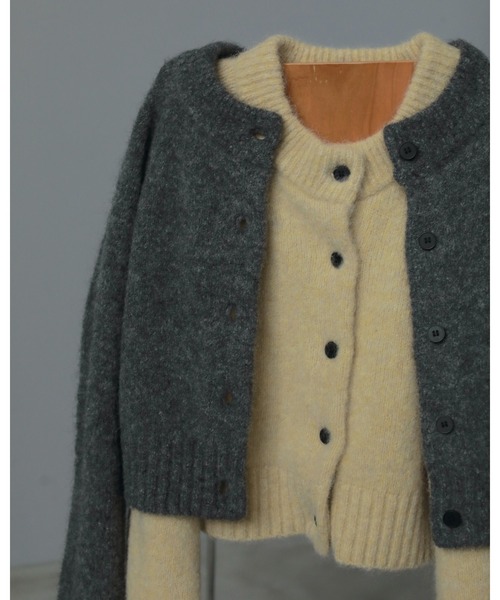 【最安値】anuke Melange Knit Cardigan ànuke online store（アンヌーク） / Melange Knit CardiganMelange