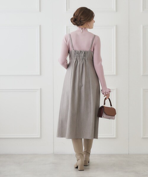 「couture brooch」 キャミソールワンピース 36 ネイビー レディース_画像5