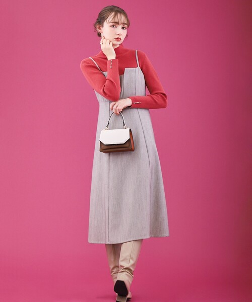 「couture brooch」 キャミソールワンピース 36 ネイビー レディース_画像7