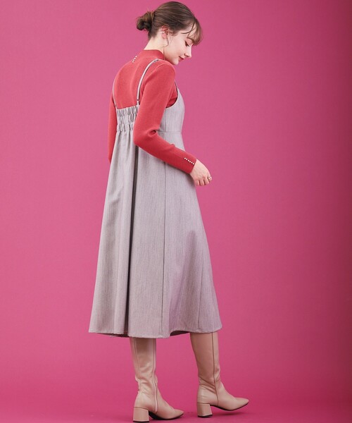 「couture brooch」 キャミソールワンピース 36 ネイビー レディース_画像8