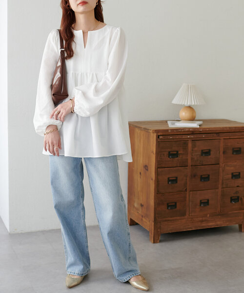 「DISCOAT」 長袖チュニック MEDIUM ブラック レディース_画像7