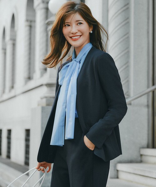 UNFILO（アンフィーロ） ブラウス シャツ 「取り外し可能なボウタイ