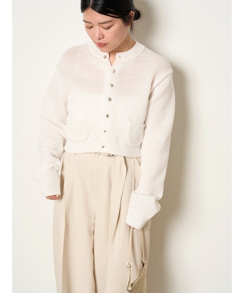 「MIESROHE」 ニットカーディガン ONE SIZE ベージュ レディース_画像10