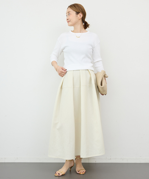 「Deuxieme Classe」 長袖カットソー FREE ベージュ系その他 レディース_画像3