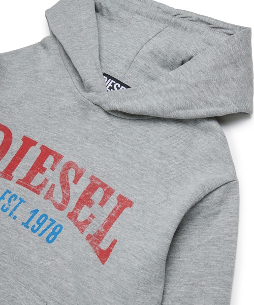 トレーナー 入学式 DIESEL（ディーゼル）Kids ＆ Junior ブランドロゴフーディーパーカー キッズ 子供服 男の子 女の子の画像